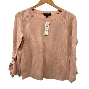 Ann Taylor pale pink crewneck wool blend sweater size medium NWT